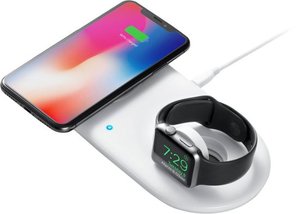 lot 25 image: Anker - PowerWave Wireless Charging Pad with Watch Holder - White