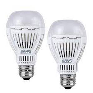 lot 47 image: SANSI 60-Watt Equivalent A19 800 Lumens Dusk to Dawn Automatic OnOff LED Light Bulb Daylight in 5000K with Photocell (2-Pack)
