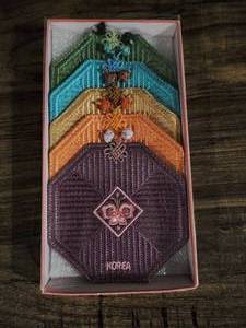 lot 174 image: Set of Five Handmade Coasters from Korea