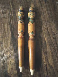 lot 121 image: Set of Two Palikh Handmade Russian Pencils