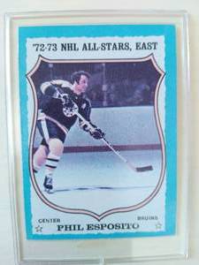 lot 111 image: 1972-1973 TOPPS Bruins Phile Esposito NHL ALL-STARS EAST Hocky trading card