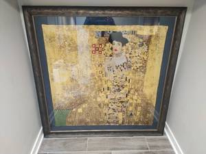 lot 119 image: Framed Portrait of Adel Bloch-Bauer Scarf by Gustav Klimt