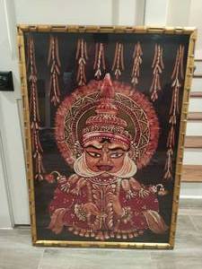 lot 123 image: Framed Batique Art from India