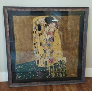 lot 54 image: Gustav Klimt The Kiss Framed Painting