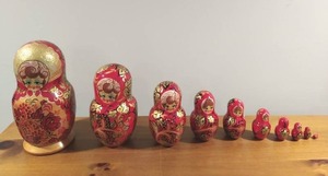 lot 71 image: Palikh Russian Nesting Dolls