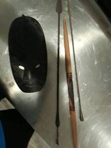 lot 95 image: Mask & Spear