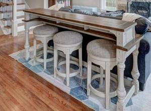 lot 28 image: Bar Table with Stools