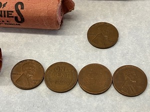 Lot Of (4) Rolls Of Wheat Pennies