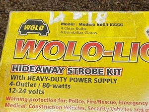 Wolo 8004-1CCCC 1224Volt Hideaway Strobe Kit With Power Supply -- New In Box