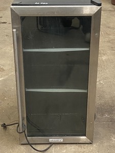 Vissani Glass-Front Mini-Refrigerator With Glass Interior Shelves