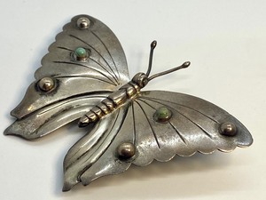 lot 37 image: Silver Made Butterfly Brooch