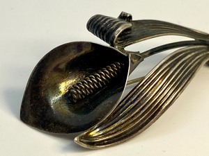 lot 47 image: Beautiful Sterling Niels Erik Floral Brooch