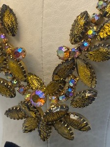 lot 145 image: Gorgeous and Dazzling Vintage Costume Jewelry Bracelet, Earrings & Necklace Set