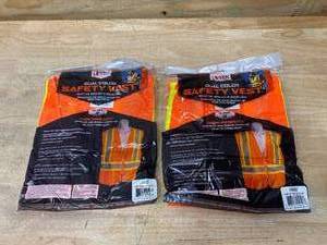 lot 47 image: WALKERS SAFETY Lot of 2-  High Visibility, Dual Color Safety Vests (Class 2) Size- Large