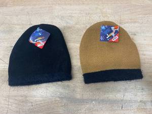 lot 84 image: WEST CHESTER Lot of 2- Comfort Knit Beanies (1 Brown and 1 Black)