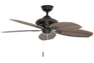 lot 16 image: HAMPTON BAY Palm Beach II 48 in. IndoorOutdoor Natural Iron Ceiling Fan