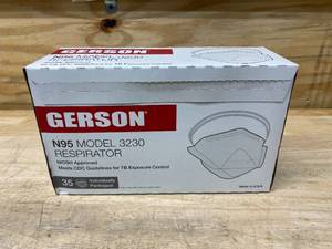 lot 112 image: GERSON Case of N95 Model 3230 Respirators (35 individually packaged)