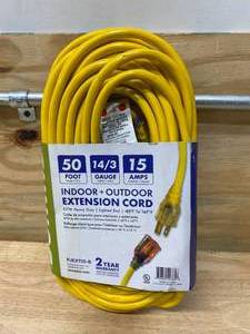 lot 113 image: SUN JOE Power Joe 14 Gauge 50 ft. Low Temp Extension Cord with Lighted End
