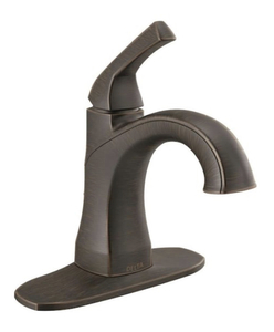 lot 15 image: DELTA Portwood Single Hole Single-Handle Bathroom Faucet in Venetian Bronze
