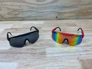 lot 107 image: Pit Viper Sunglasses- Lot of 2 (replicas)