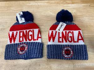 lot 120 image: New England Winter Gear Lot of 2- Winter Hats (Patriots colors)
