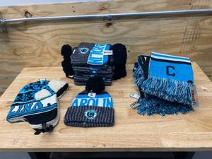 lot 105 image: Carolina Winter Gear (10 Winter Hats, 1 Winter Hat with Ear Flops and 5 Scarves