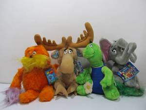 lot 50 image: Lot of 4 Vintage Early 80s Coleco Dr. Seuss Plush Character Toys