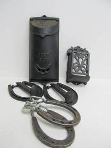 lot 13 image: Group of Vintage Cast Iron etc Items - Including Griswold Mailbox