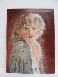 lot 24 image: Beautiful Vintage Hand Painted German Porcelain Tile - Gerold Porzellan