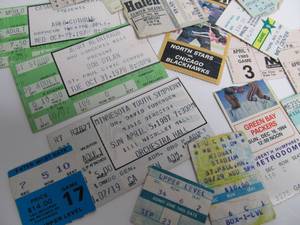 lot 62 image: Large Lot of Vintage Ticket Stubs