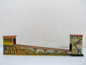 lot 125 image: Old Vintage Marx BUSY MINERS Tin Litho Toy