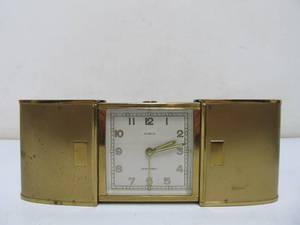 lot 153 image: Vintage SEMKA Brass Collapsible Swiss Travel Clock