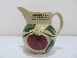 lot 156 image: Vintage Consumer CO-OP Oil Company Advertising Pitcher 