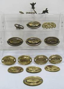 lot 157 image: Lot of Vintage Drawer Hardware Pulls etc
