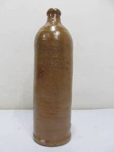 lot 192 image: Antique Signed German Stoneware Bottle wHandle - Georg Kreuzberg