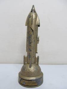 lot 228 image: Mid Century Satellite Bank Advertised, First State Bank Brighton Minnesota Mechanical Rocket Bank