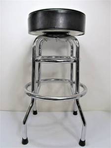 lot 232 image: Vintage Royal Industries Industrial Swivel Shop  Bar Stool