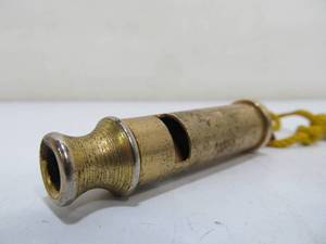 lot 249 image: Vintage 1950s Sgt. Preston TV Show Mounted Police Brass Whistle