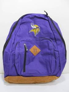 lot 313 image: Brand New MN VIKINGS Embroidered Backpack