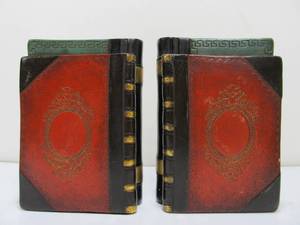 lot 318 image: Signed Vintage Borghese Book-Form Bookends