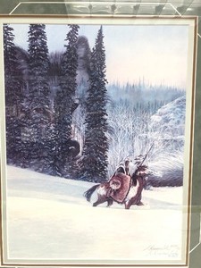 lot 337 image: Framed Signed Numbered Julie Kramer Cole Native American Print