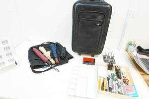 umbrella and suitcase