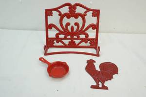cast iron cook book holder