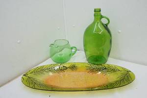 green glassware