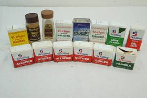 vintage kitchen spice tins
