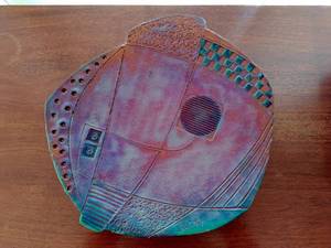 lot 8 image: Raku Style Plate by Jacob Black