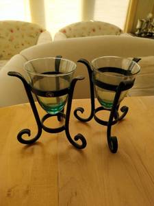 lot 207 image: Wrought Iron Candleholders