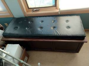lot 227 image: Vintage Storage Bench on Casters