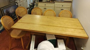 lot 465 image: Butcher Block Table and Chairs
