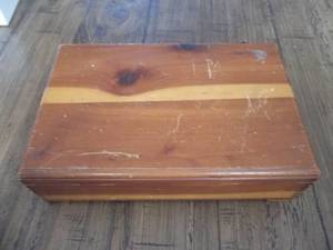 Wood Stash Box With Beaded Jewelry, Kokopelli Bracelet & Charm, Arrow Head & Other Rocks